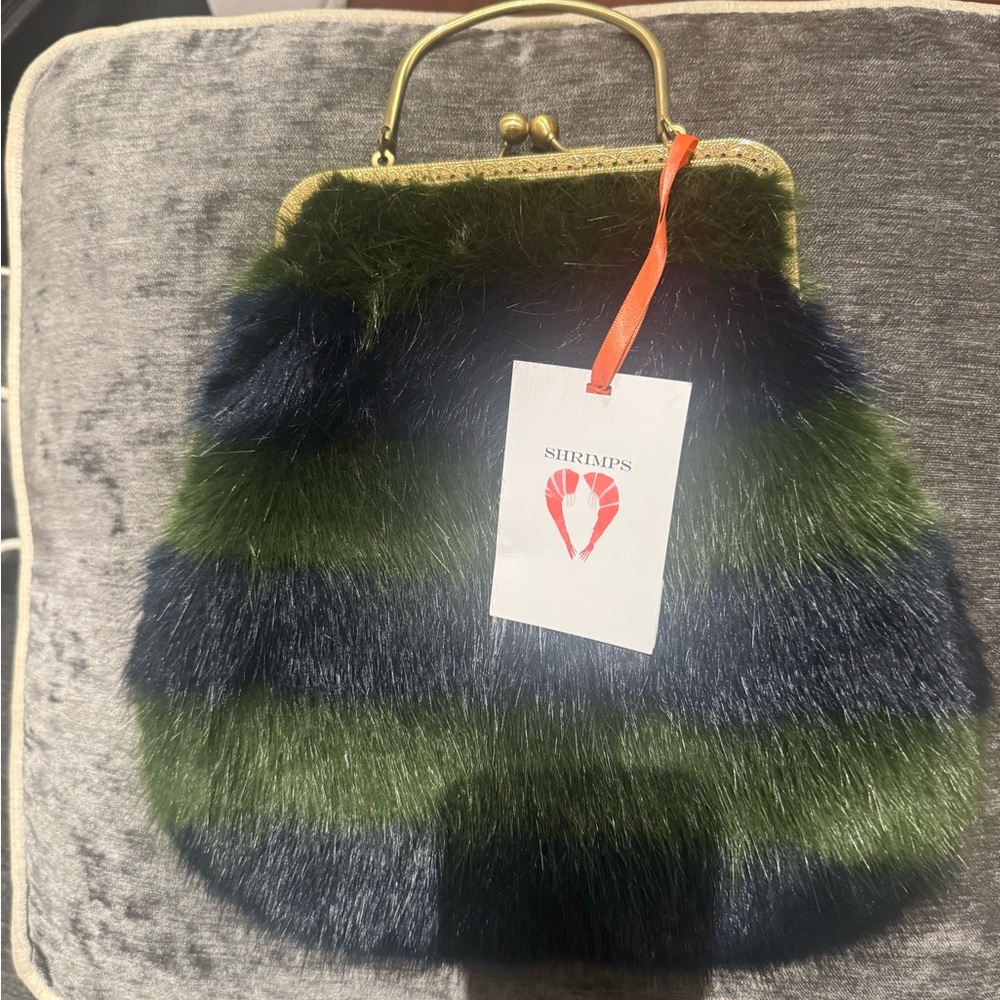 Shrimps faux mink dyed bag